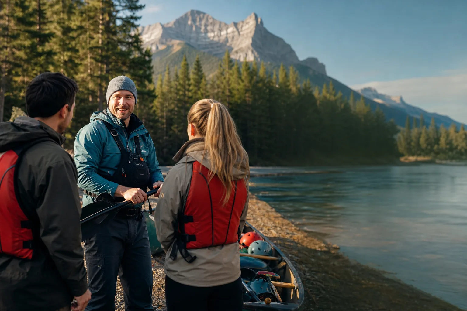 A Bow Valley activity operator welcoming guests outdoors